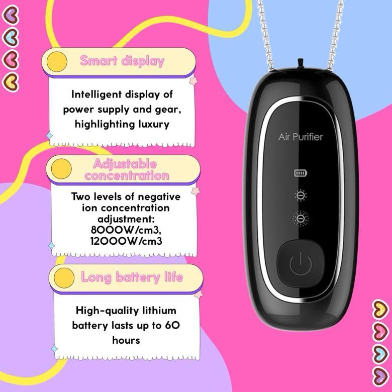BEST DEALS Air Purifier Portable Kalung Air Purifier Necklace Ion Rechargeable/Wearable Portable Air