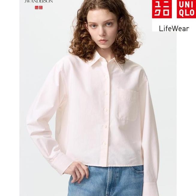 Uniqlo Kemeja Oxford Uniqlo Kemeja Oxford Boxy Lengan Panjang I Garis