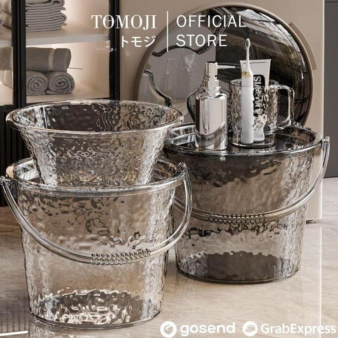 TOMOJI Ember Gayung Baskom - Perlengkapan Mandi Minimalis Estetik & Berkualitas, Desain Modern, Coco