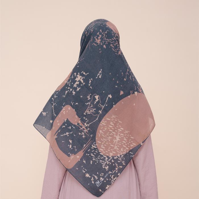 Bisa Cod - Zm Zaskia Mecca - Hijab Syari Paola Dove Scarf Kerudung Segi Empat Wangi