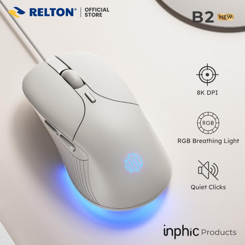 Mouse Gaming Wired Silent Click RGB B2 INPHIC terlaris
