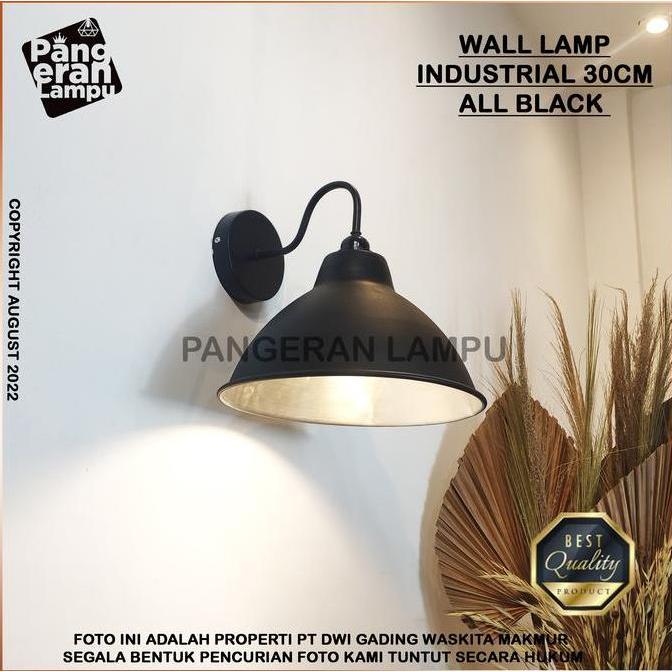 LAMPU DINDING WALL LAMP MINIMALIS INDUSTRIAL TYPE INDUSTRIAL BLACK