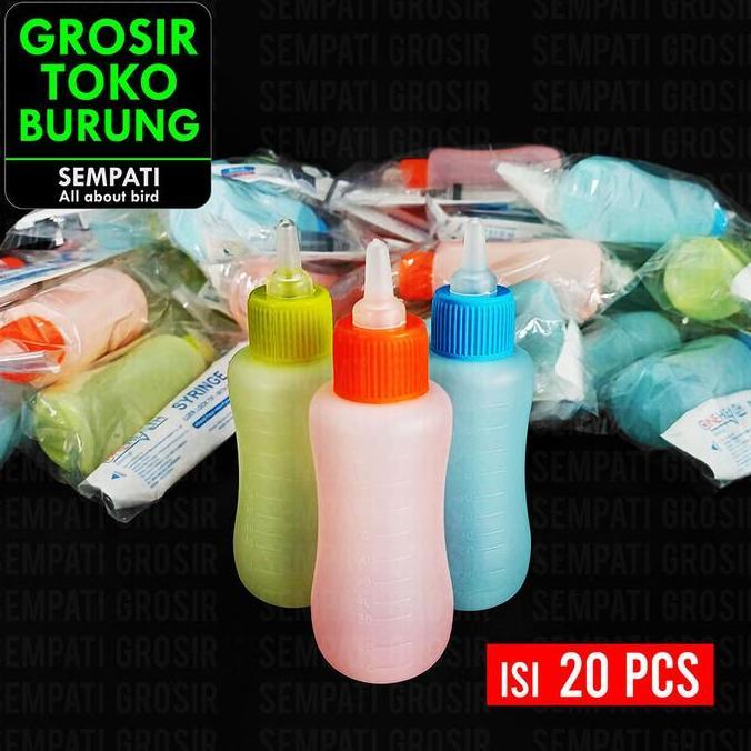 TERBARU - SEMPATI GROSIR Fullset Botol Dot Kucing 100ml Plus Refill Dot Multifungsi Isi 20 Set Size 