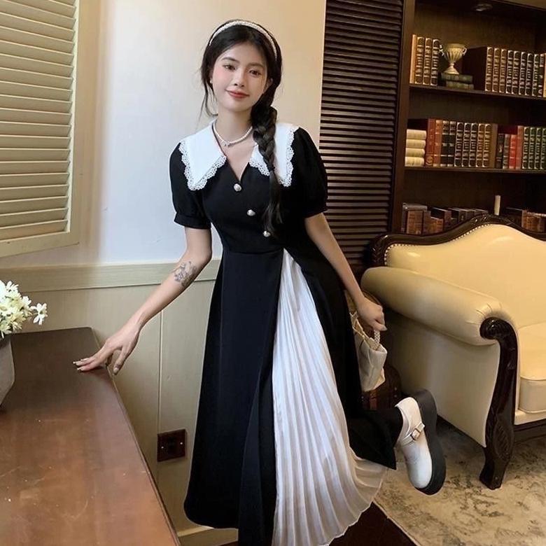 MURAH BLACK HARAJUKU DRESS RETRO/GAUN HARAJUKU/DRESS HITAM HARAJUKU