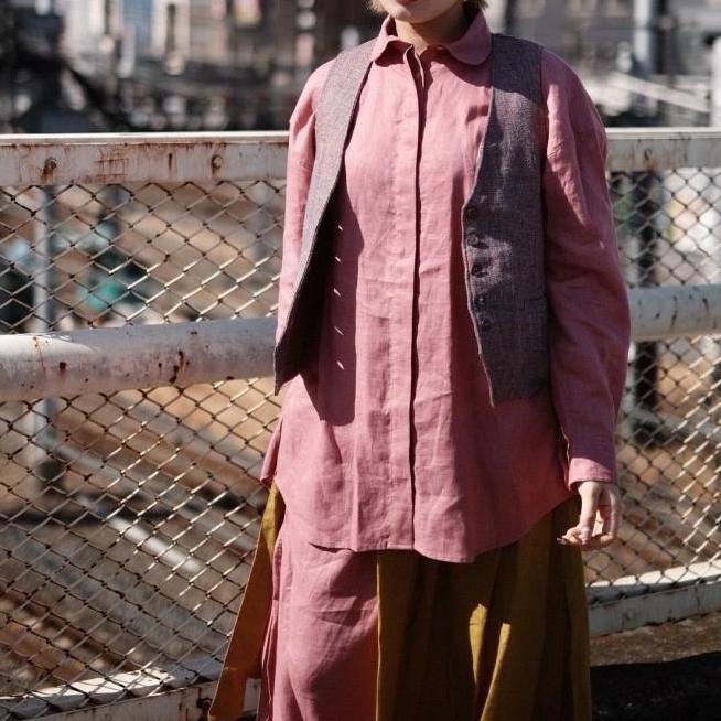 Long Sleeve Mandarin Mandarin Duck Duck/Kemeja/Kemeja Lengan Panjang