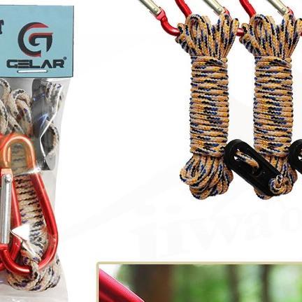 Paketan Lengkap Flysheet Tenda Camp Waterproof 4X6 Yard Flysheet + Tiang + Tali Guyline + Pasak Abs