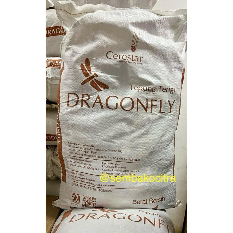 Promo Tepung Terigu Dragonfly 25Kg / 1 Bal (Kemasan 1 Kg X 25Pcs)