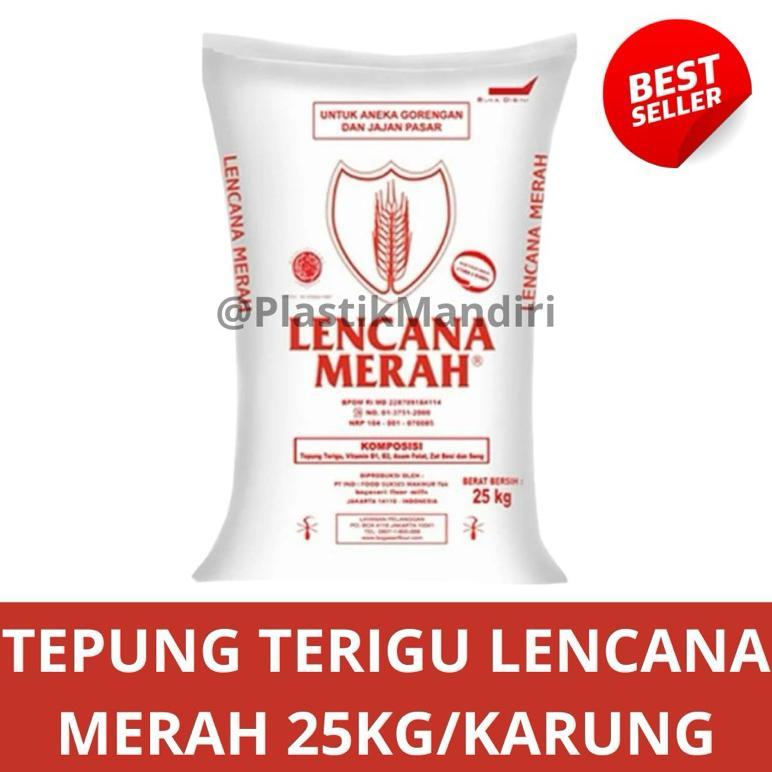 Promo Tepung Terigu Lencana Merah Bogasari 25Kg Karung/Bal