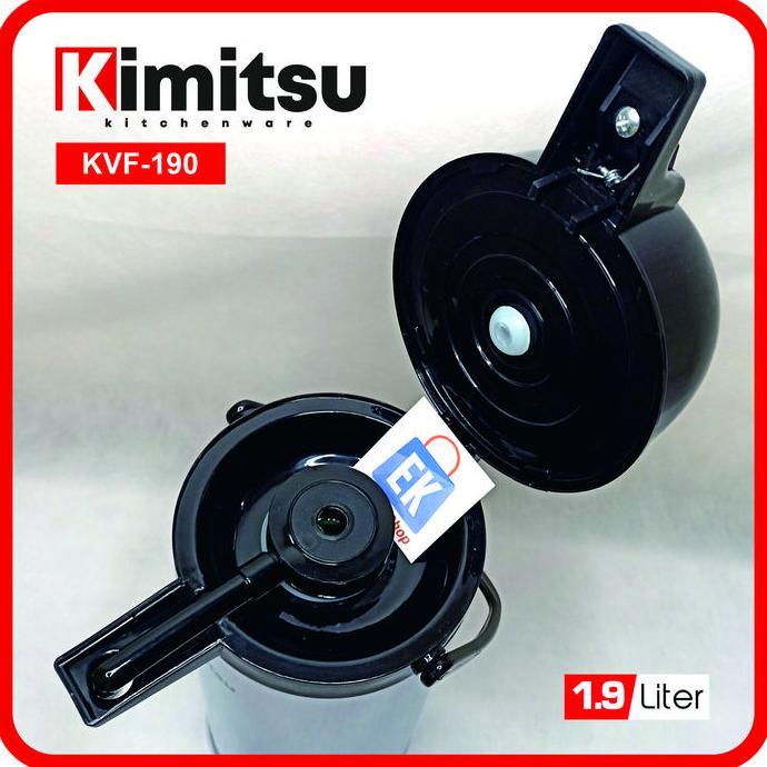 Termos Air Panas Stainless KIMITSU | Termos Tekan | Termos Pencet | Termos Tekan 2 Liter | Termos Pe