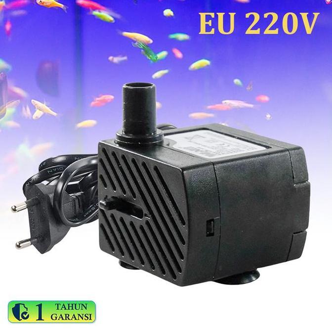 DAMELOPO Pompa Celup Aquarium Kolam 3 4 5 Watt Mini Water Pump Submersible 220V EU Plug