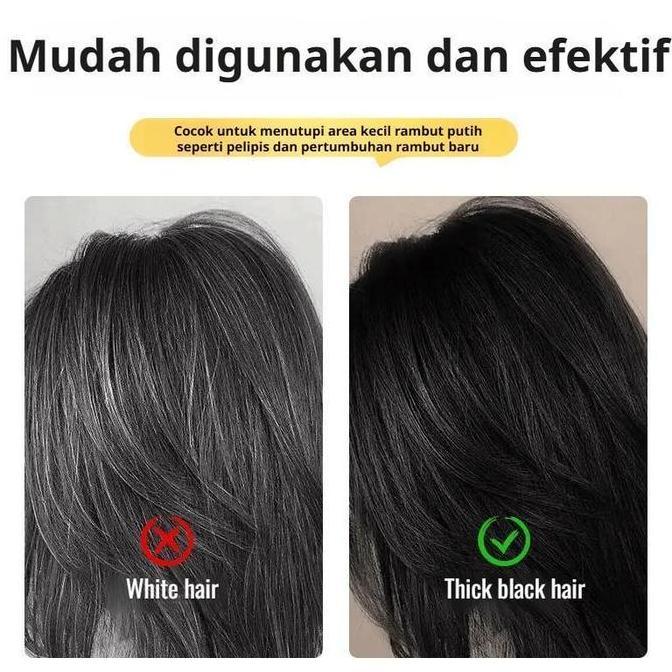 EZVECHE Stik Pewarna Rambut Tongkat Ajaib 20g Cepat Menutupi Uban Dengan Sisir Tahan Air Anti Kering