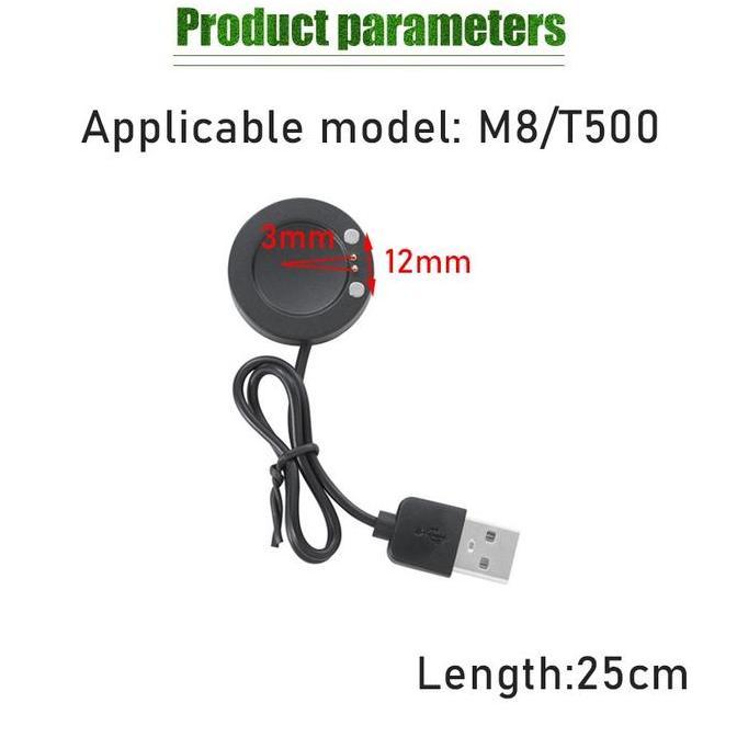 HASQUINE Kabel Charger Smartwatch Hiwatch T500+ / Series 7 2 Pin Charger Smart Watch Series 7 Dock C