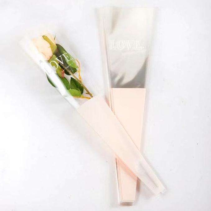 EZESJIT 50Pcs Plastik Buket Bunga Wrapping Plastik Untuk Buket Mawar Rose Plastik Bungkus Bunga