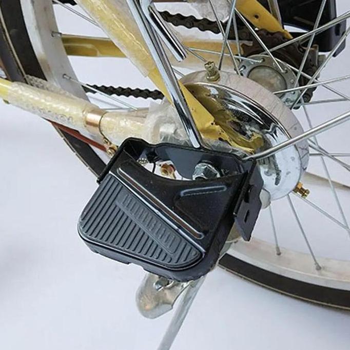 HAMDORA Pasangan Injakan Kaki Sepeda Lipat Pijakan Belakang Sepeda Gunung Pedal Sepeda Lipat Baja
