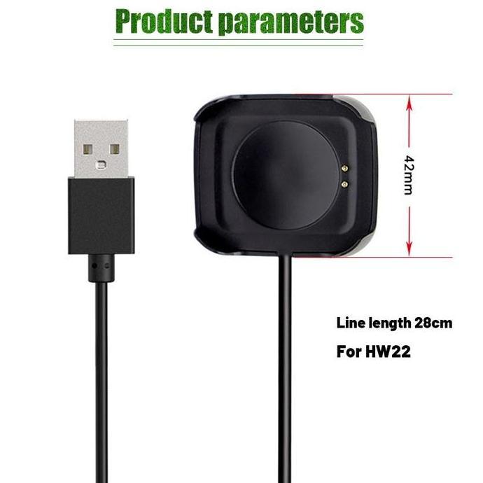 HASQUINE Kabel USB Charger Casan Huawei Watch HW19 HW22 2 PIN Charger Smartwatch SERIES T500 / T55 /