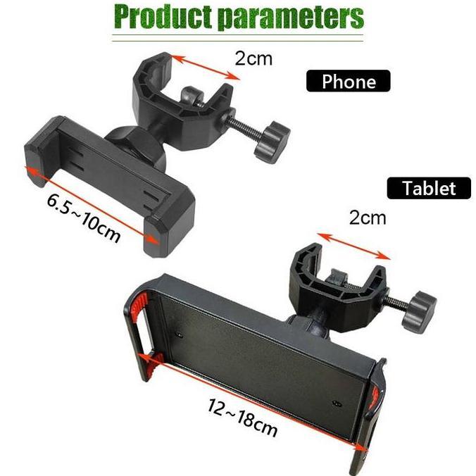 HASQUINE Universal Clamp Plus U Penjepit Hp Mount Holder Smartphone Jepitan Baut Di Tripod Monopod U