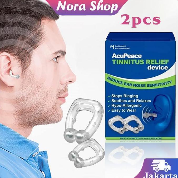 HASQUINE 1 Pasang Tinnitus Relief Klip Plastik Portabel Untuk Tinnitus Telinga Relief Alat Tinnitus 