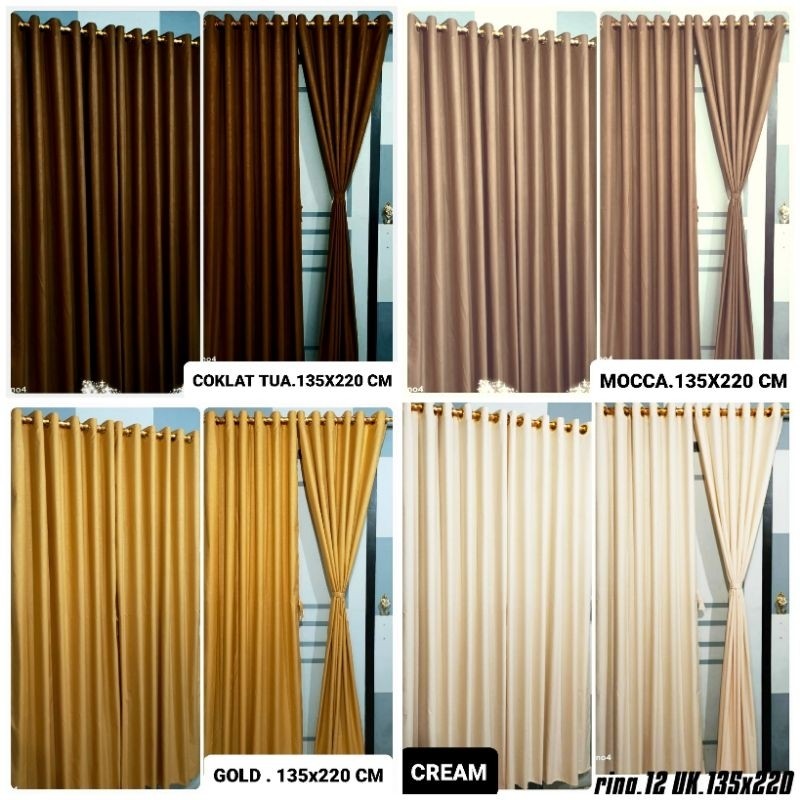 Bisa Cod Gorden Polos Emboss Coklat Tua Muda Gold Mocca Milo Cream Crem Krem Ring 12 Minimalis Murah