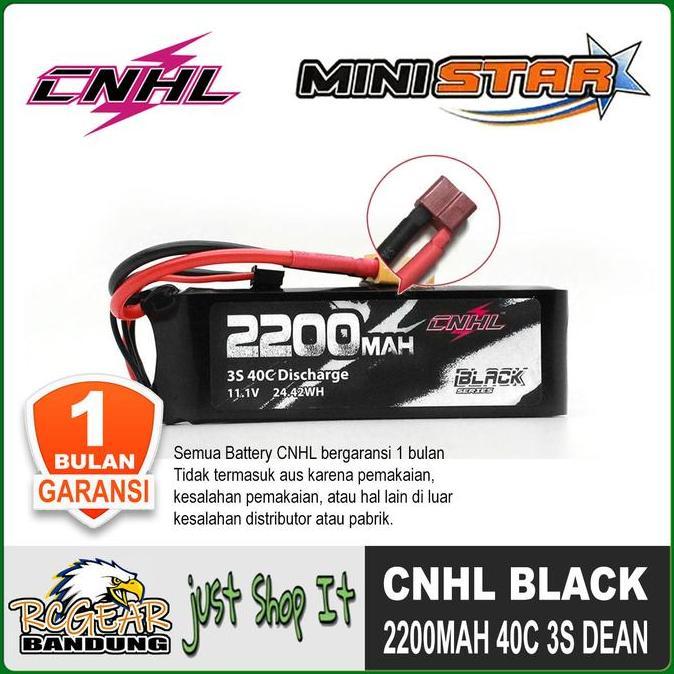 TERBARU CNHL BLACK SERIES 2200MAH 3S 11.1V 40C LIPO BATTERY DEAN TPLUG FOR DRONES