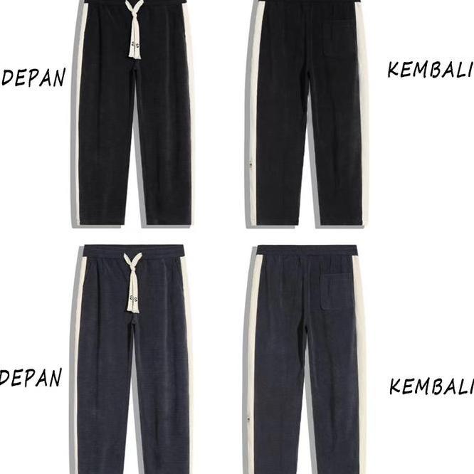 Celana Korduroy Pria Celana Coklat Antik Pria Tebal Coklat Abu Casual Korea Ankle Pants