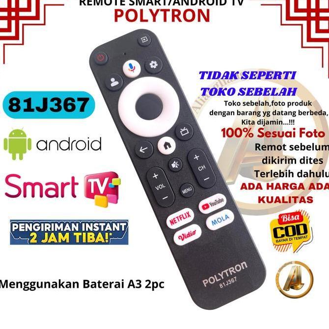 REMOTE REMOT TV POLYTRON SMART TV / ANDROID TV 81J367