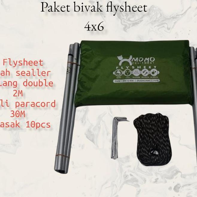 Paket Flysheet 4X6M + Tiang Flysheet