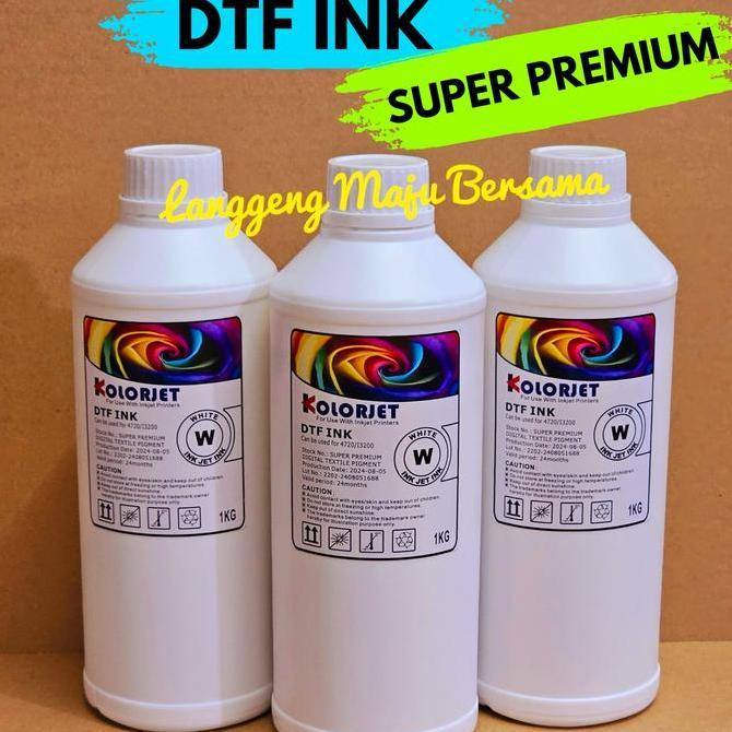 Tinta DTF Colorjet Premium Quality Digital Textile Pigment 1KG White