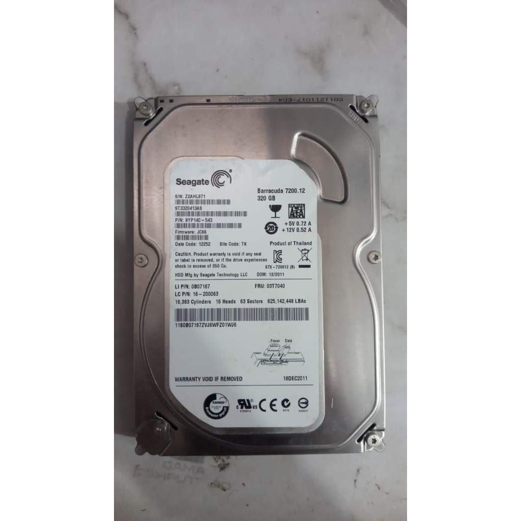 HARDISK PC SEAGATE 320GB 100%