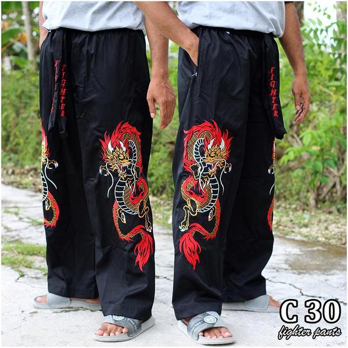 Terbaru Celana Silat Bordir Hitam Panjang Pangsi Kombor Untuk Latihan Pria Dewasa Bahan American Dri