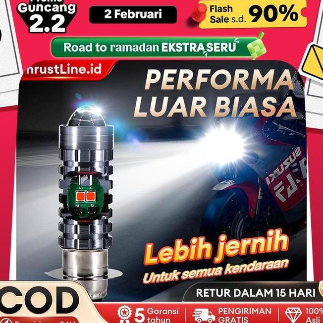 Gratis Penggantian Dalam 1 Tahuncod Lampu Led H6 Laser Hi Lo Lampu Utama Motor Led Laser H6 Berkuali