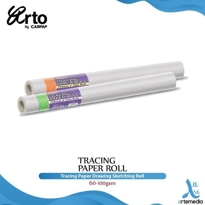 Kertas Kalkir Arto Tracing Paper Roll Drawing Sketching
