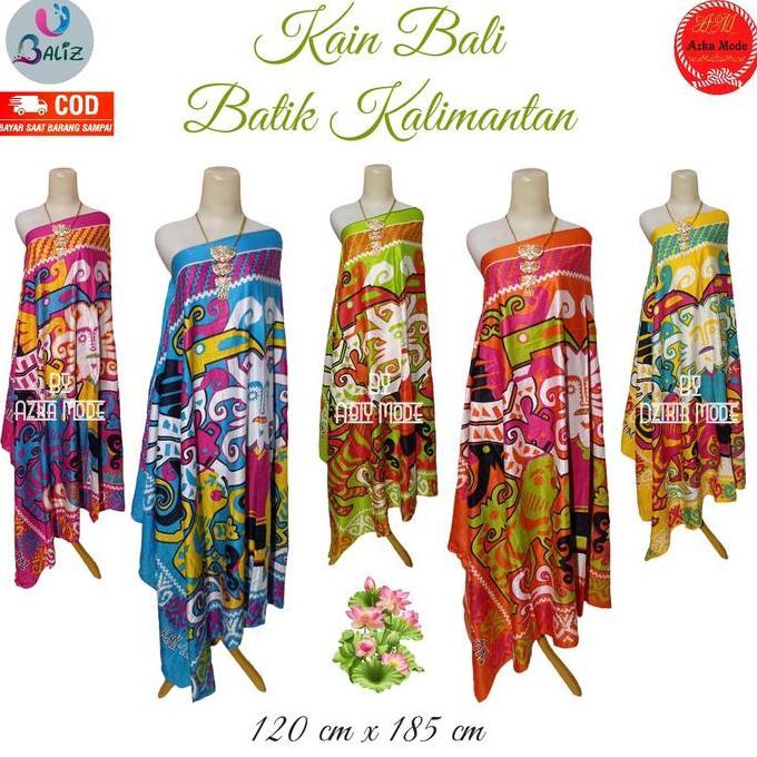 Promo Kain Pantai Bali Motif Dayak Kalimantan Cerah Jumbo 120X185-200Cm Bahan Rayon Adem Lembut Tida
