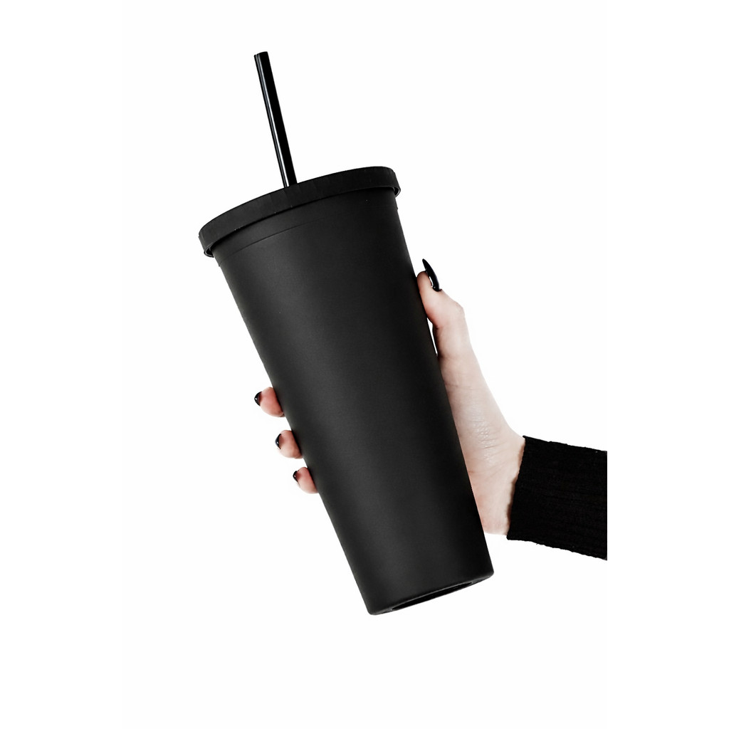 BLACK TUMBLER / Tumbler Polos Hitam / Tumbler Starbuck