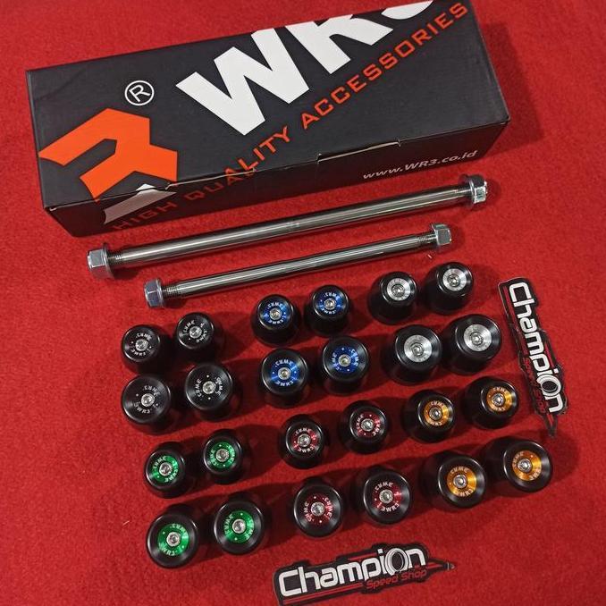 Axel Axle Slider Jalu As Roda WR3 Ninja 250FI 250 FI Old 2013-2017