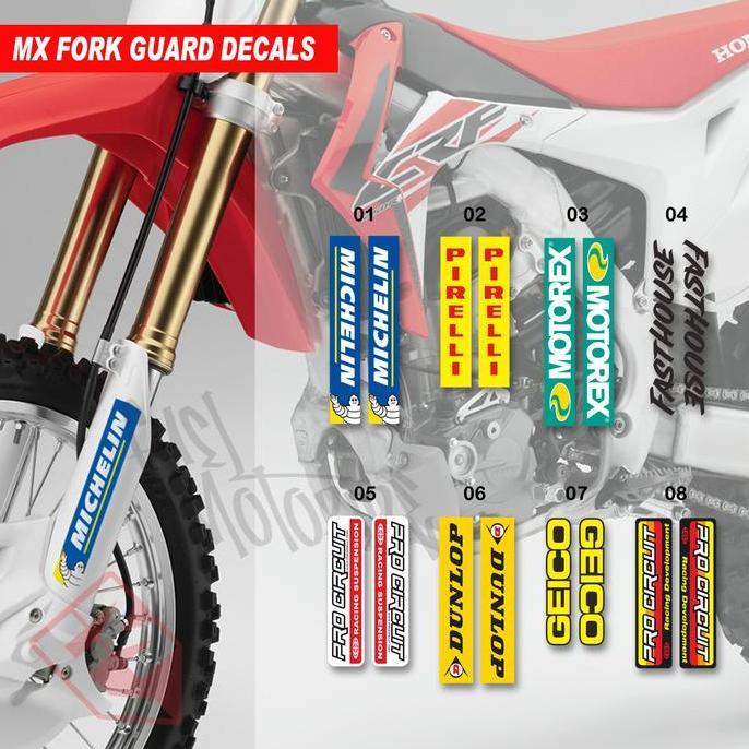 Fork Guard Decal Sticker Cover Shockbreaker crf wr155 ts klx ktm husq