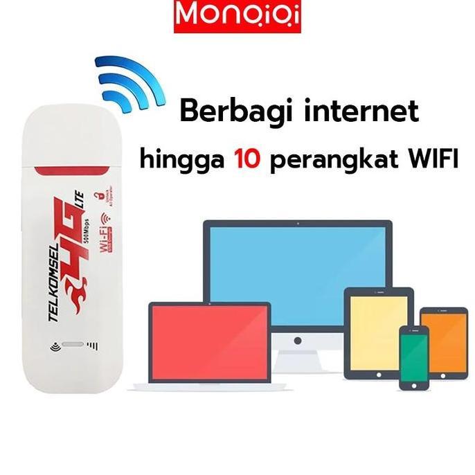 RACERPO Monqiqi Modem Wifi Mifi 4G LTE Modem USB Semua Operator Unlock 500mbps Portable modem wifi 4
