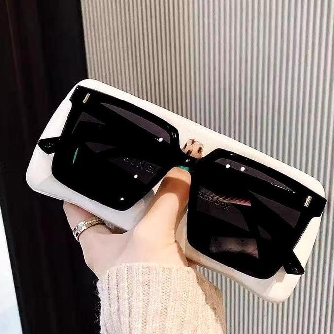 Promo Pl-A109 Kacamata Hitam Frame Persegi Pria Dan Wanita Retro High Quality Eyewear Sunglasses Ori