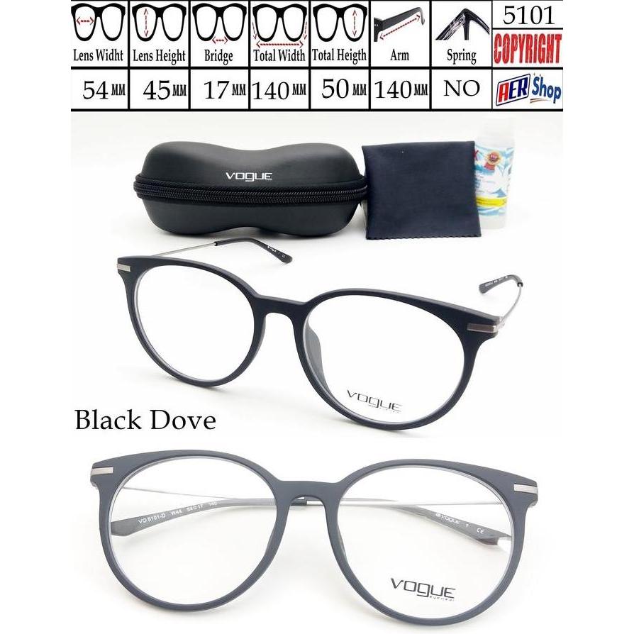 frame kacamata original VOGUE sport kacamata minus frame bulat unisex