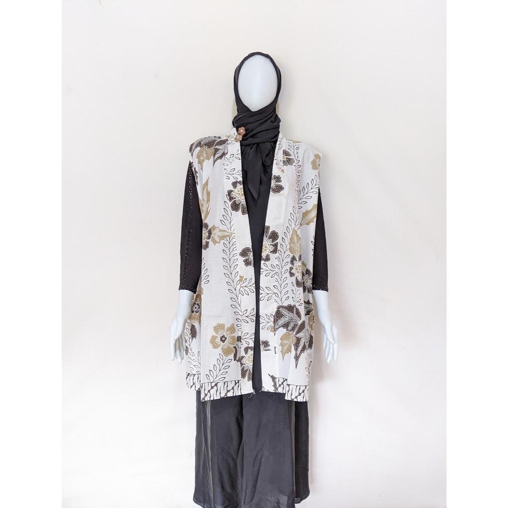 Termurah / Hot Sale Cardigan Batik Tanpa Lengan Wanita Modern Vest Outer Batik Vest Cardi Long Outer