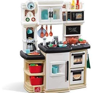 Step2 Great Gourmet Kids Kitchen Playset, Indoor/Outdoor Kitchenette, Includes 33 Piece Toy Accessor