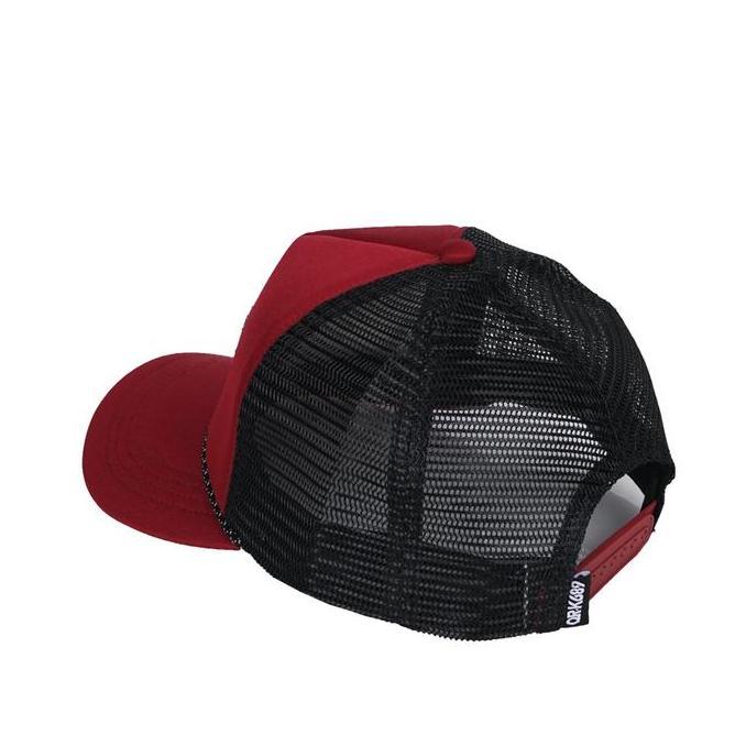 Topi Pria Distro Original Jaring Baseball Trucker hat Caps Alpostiv Maroon ORK689