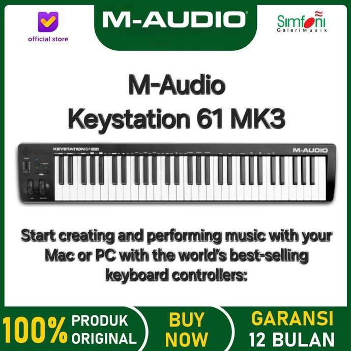 M-AUDIO Keyboard Controller Keystation 61 MK3
