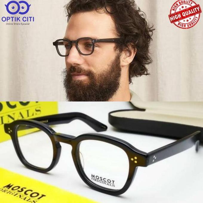 New  frame kacamata pria bulat moscot momza premium grade original
