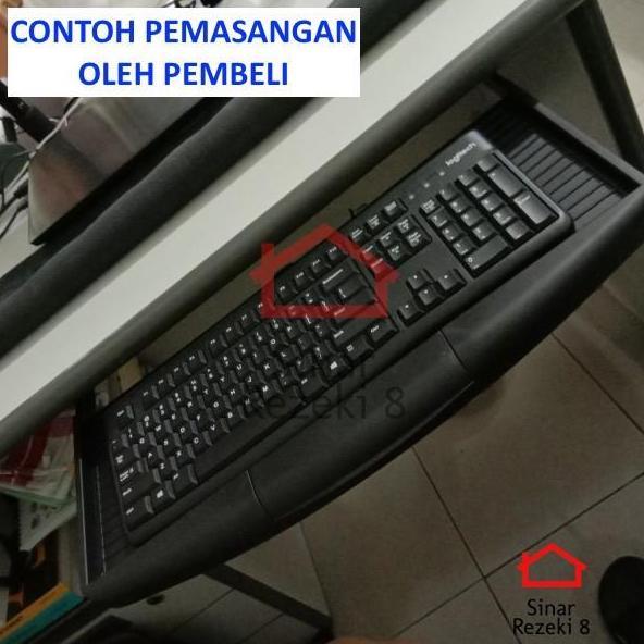 Rak Keyboard Tray Rel Laci Tempat Tatakan Keyboard Meja Komputer