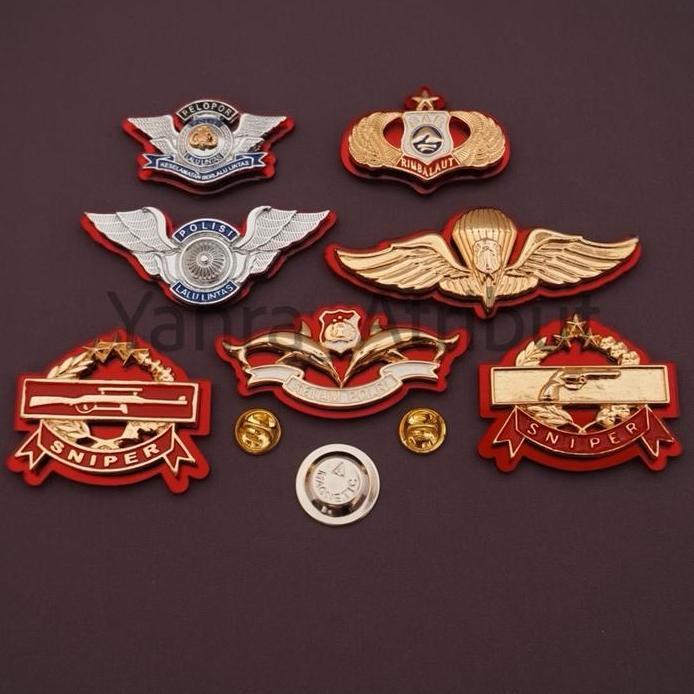 New  Pin Bros atribut Brevet Wing Pelopor / Lantas / Sniper Panjang Pendek / Selam  / SAR Rimba Laut