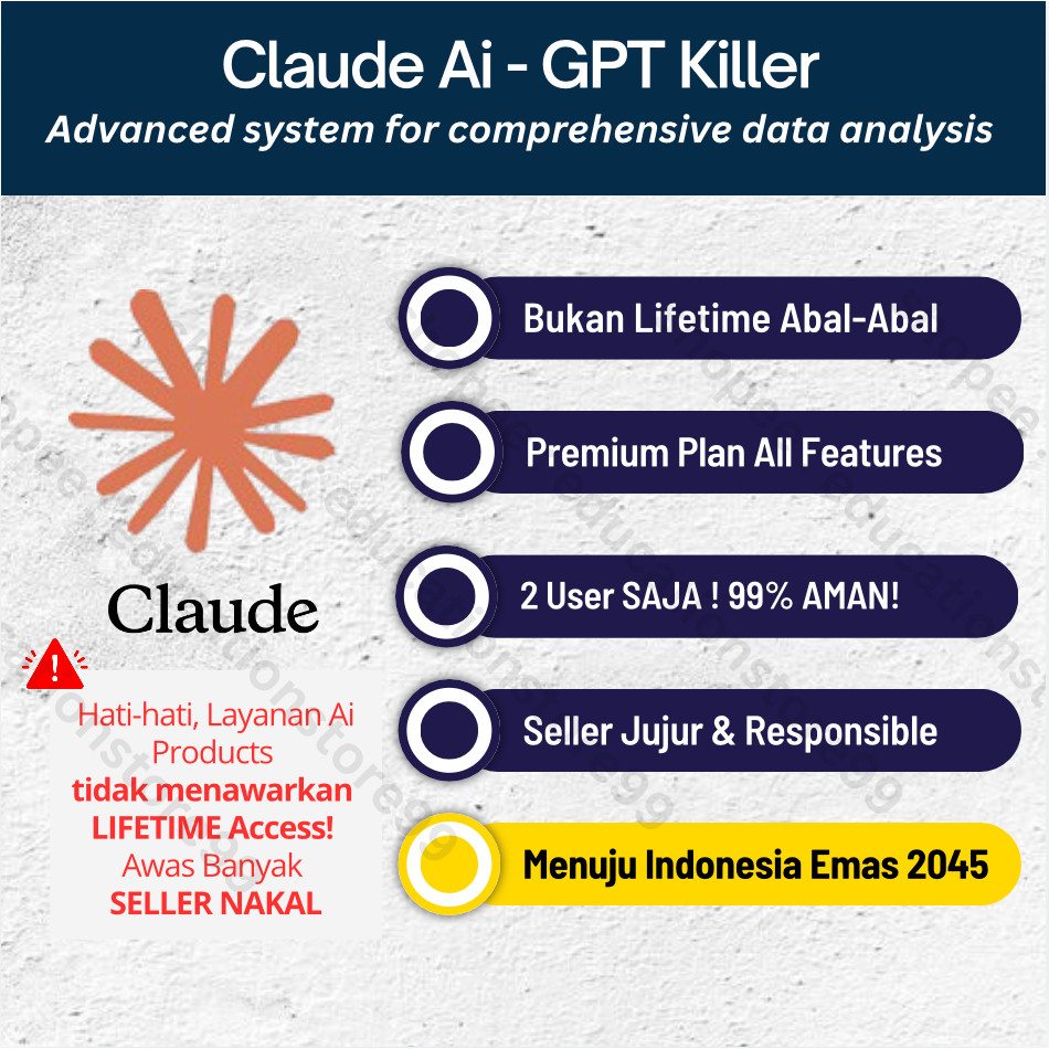 Claude Ai - Lebih Canggih Dari ChatGPT Open Ai - Private Full Garansi | Software Data Analisis - Har