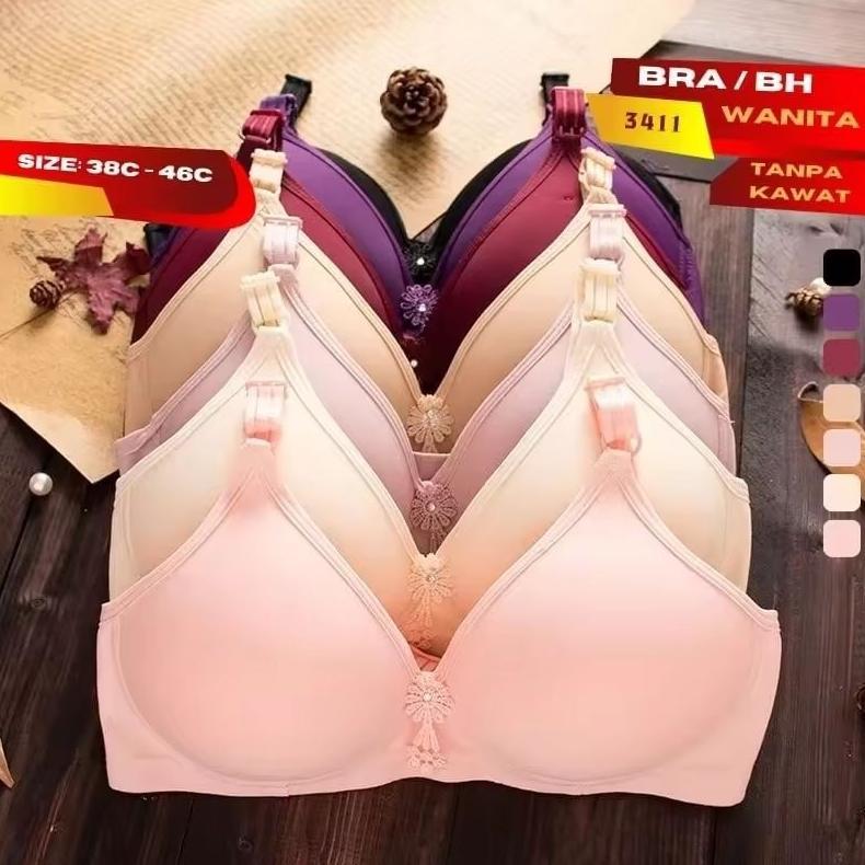 Original Promo Cuci Gudang 6 Pcs Bra Kutang Wanita Dewasa Uk 34-42 / Bh Busa Tipis Banget Selembut S