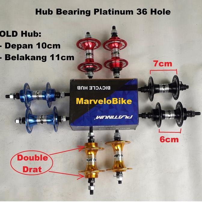 Ready Hub FreeHub Sepeda BMX MTB Fixie Balap Platinum Bearing 36 Hole Model Drat Ulir