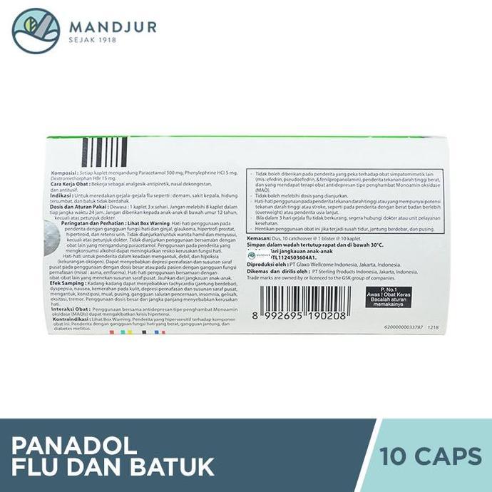 Panadol Flu Dan Batuk - Meredakan Flu Dan Batuk