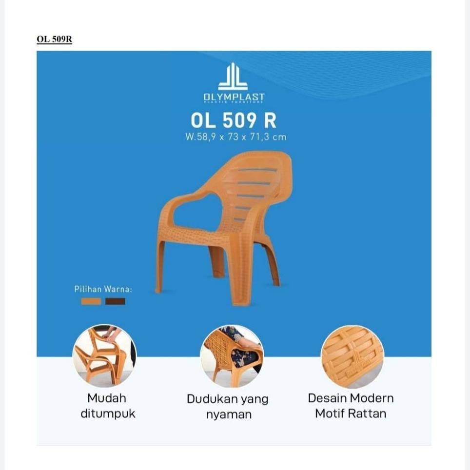 Kursi Santai Kursi Sandar Rotan Olymplast Kursi Teras Olymplast Ol 509